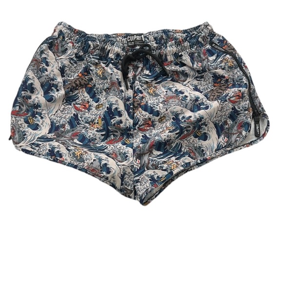 CULPRIT BAEthing Suit Surfing and Ocean Wave Pattern Print Short Large - Picture 5 of 8